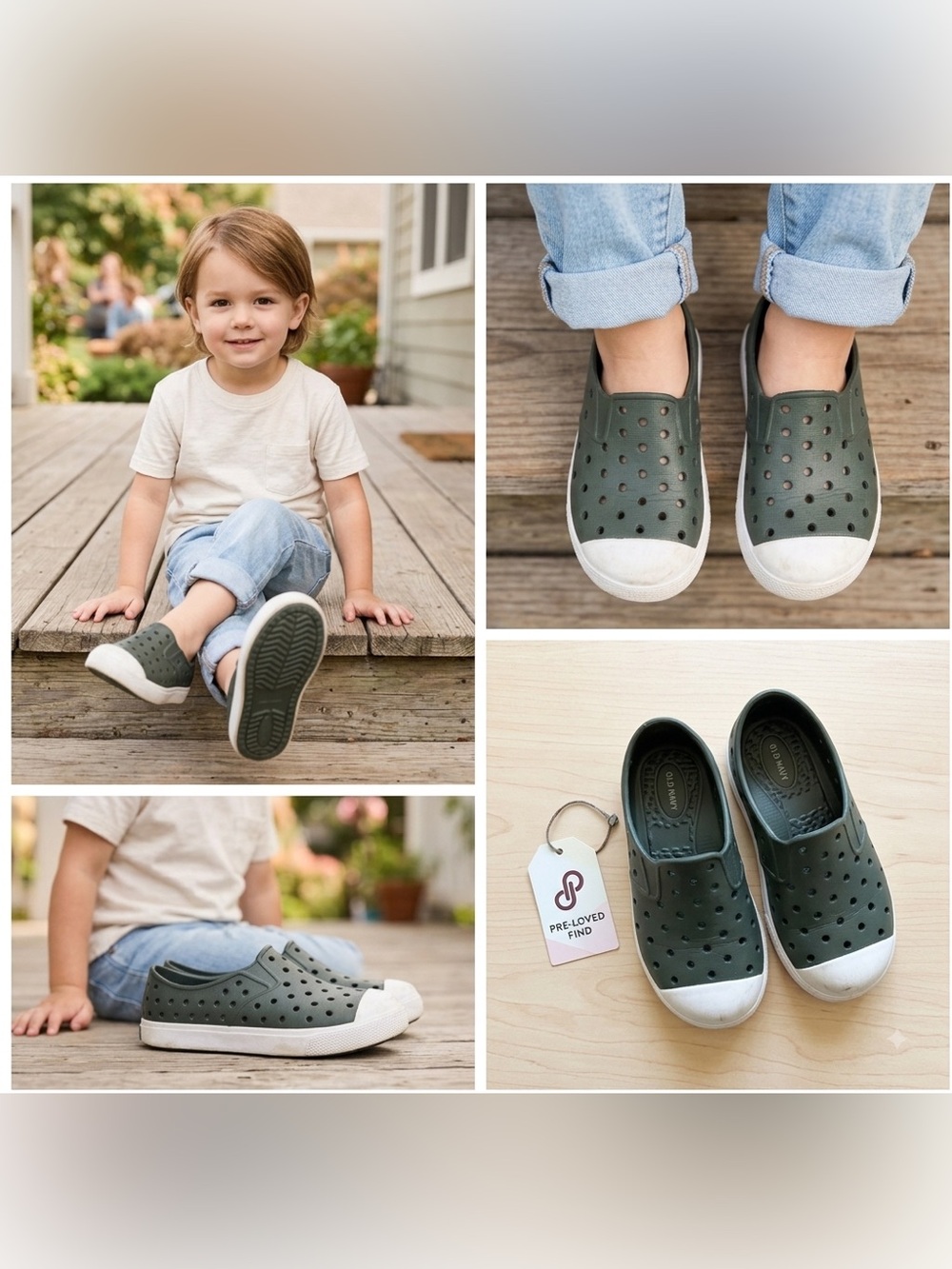 Hunter Green Old Navy waterproof Native style shoe